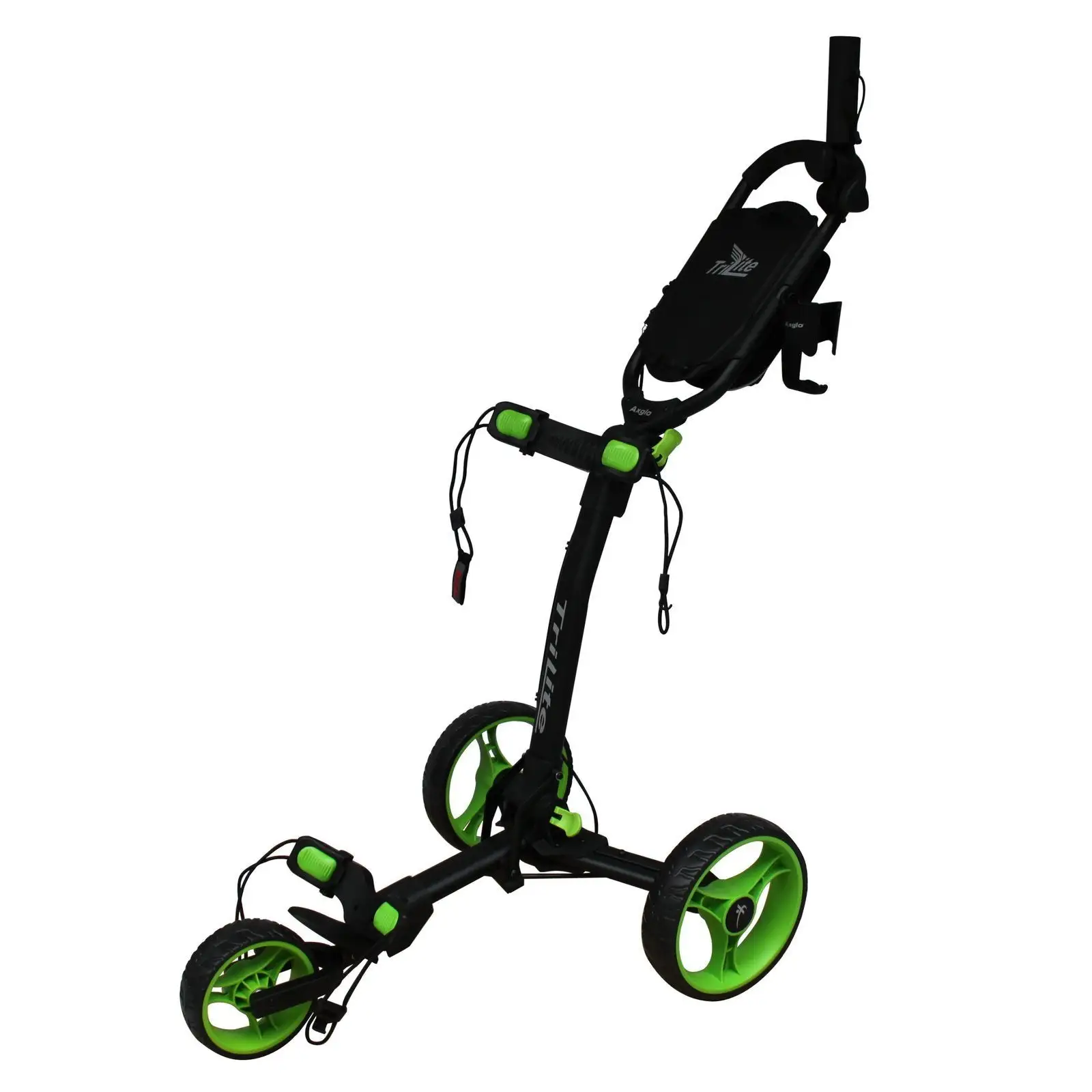 Axglo TriLite 3 Wheel Golf Trolley | Black/Green 1 Axglo TriLite 3 Wheel Golf Trolley | Black/Green