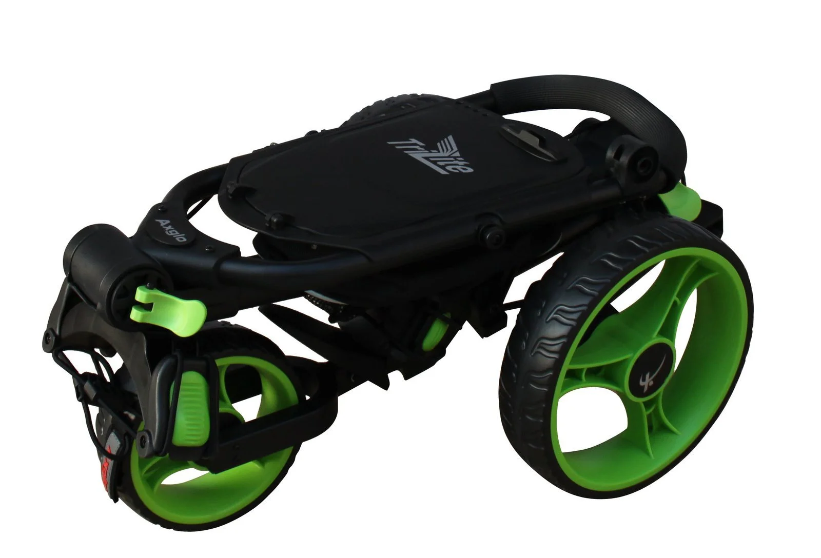 Axglo TriLite 3 Wheel Golf Trolley | Black/Green 2 Axglo TriLite 3 Wheel Golf Trolley | Black/Green - Image 2