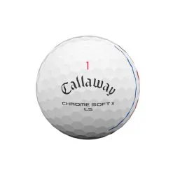 Callaway Chrome Soft X LS Triple Track Golf Balls | White 8 Callaway Chrome Soft X LS Triple Track Golf Balls | White -Accessories Shop CSX LS Golf Ball 2021 Triple Track White Front View scaled
