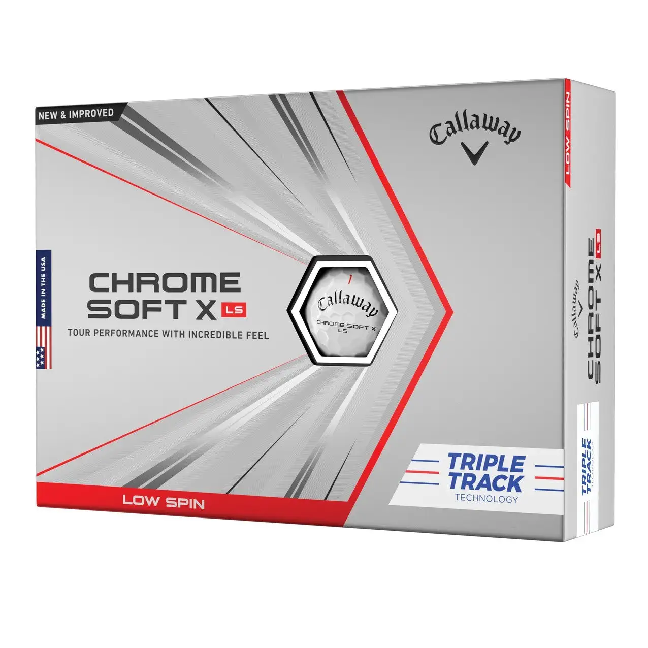 Callaway Chrome Soft X LS Triple Track Golf Balls | White 1 Callaway Chrome Soft X LS Triple Track Golf Balls | White