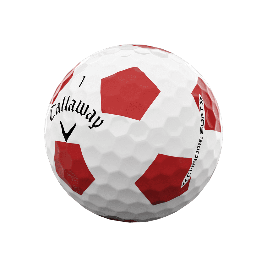 Callaway Chrome Soft Truvis Golf Balls | White/Red 3 Callaway Chrome Soft Truvis Golf Balls | White/Red - Image 3